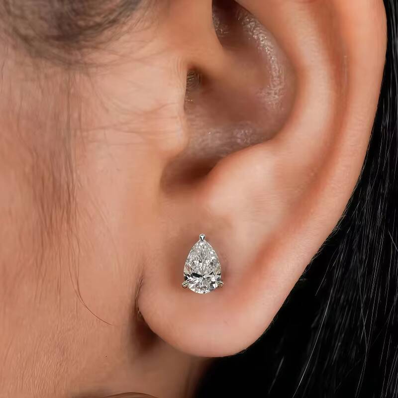 Womens Fashion 14K 18K Gold Lab Diamond Dangle Earrings Set Chunky Jewelry-Wholesale Bulk Supply