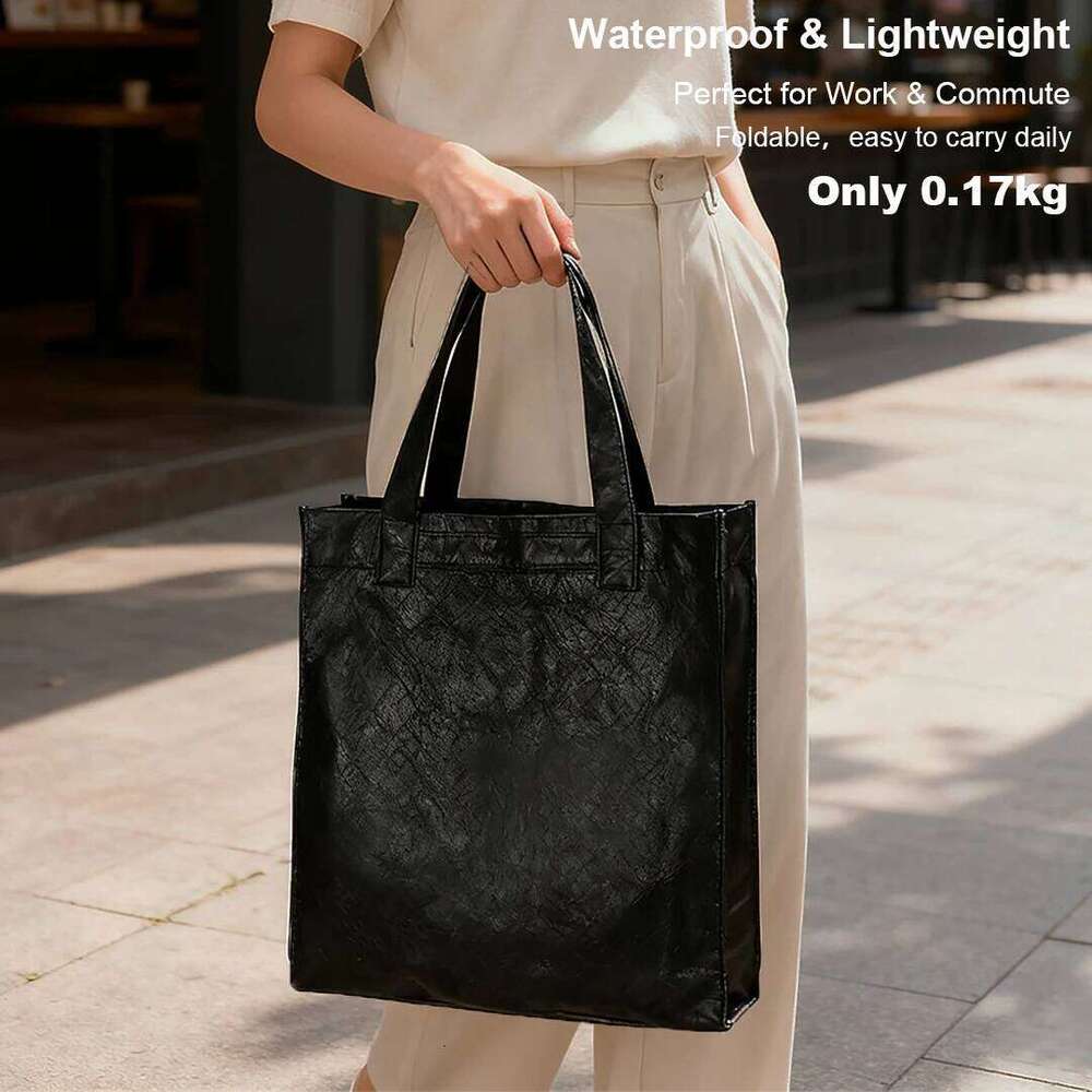 Waterproof Lightweight Tote Bag for Women Men, Eco-Friendly Commuter Work Office Handbag, 15inch Laptop Bag, Shopping Bags Z260130