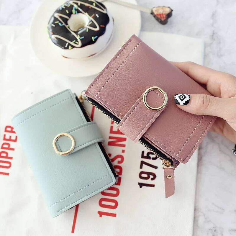 New Fashion Short Women's Wallet Zipper Card Holder Cute Female Coin Purse High Quality PU Wallets For Girls Z260130