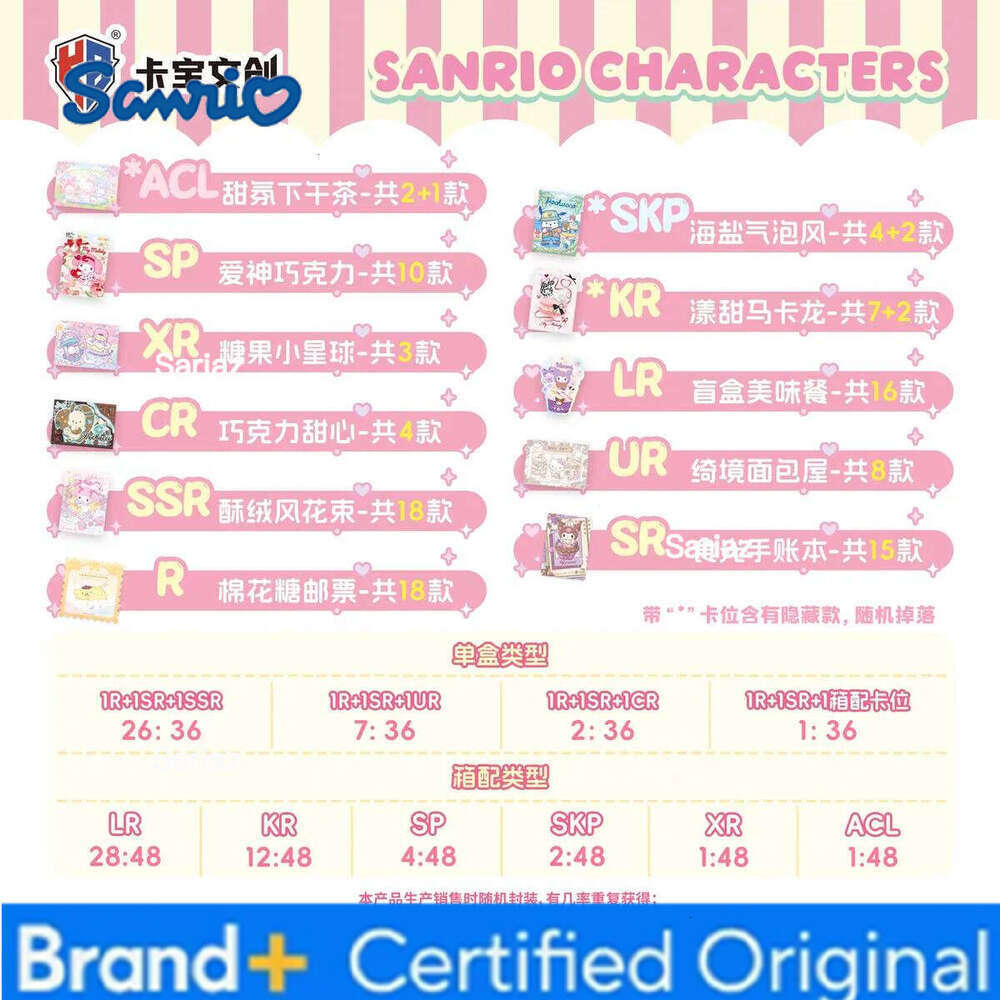 Sanrio KABAO Character Hello Kitty Cinnamoroll Kuromi Polaroid Collection Cards Blind Box Kawaii Card Toys Girl's Birthday Gift H2601301