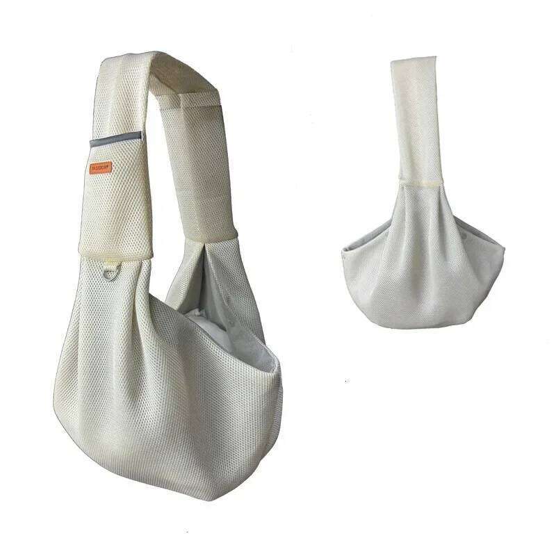 Pet Crossbody Shoulder Mesh Polyester Breathable Dog Outdoor Travel Portable Cat Puppy Sling Bag Tote Carrying Supplies 26H0130
