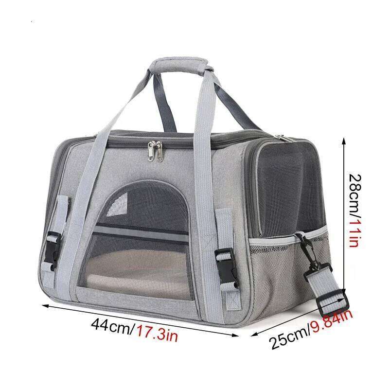 Cat Soft-Sided Portable Dog Mesh Breathable Carrier Bags Foldable Cats Handbag Travel Pet Transport Bag 26H0130
