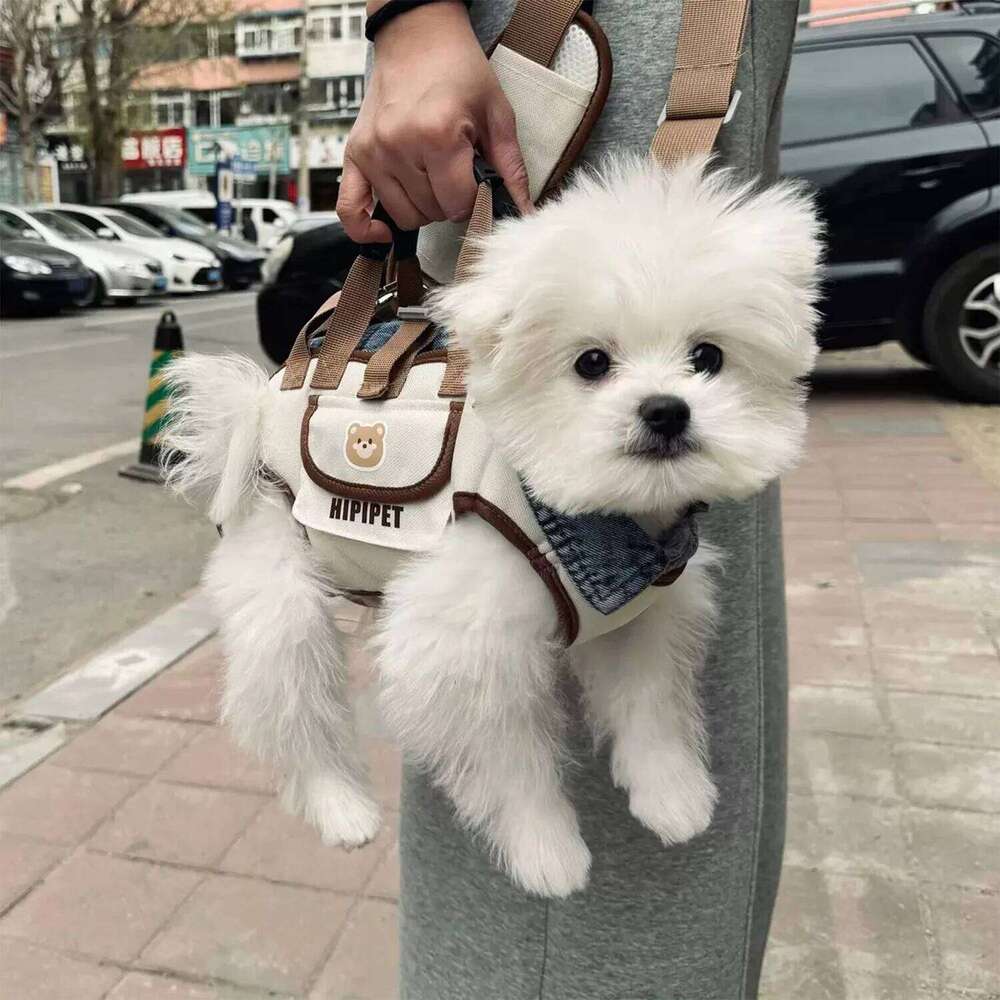 Crossbody Carrier Backpack Adjustable Washable Teddy Strap Breathable Outing Bag Travel Dog accessories For small dogs 26H0130