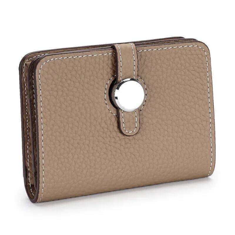 Genuine Leather Card Holder High Quality Women's Wallets and Purses 2022 New Fashion Female Hasp Solid Cash Pocket Money Bag Z260130