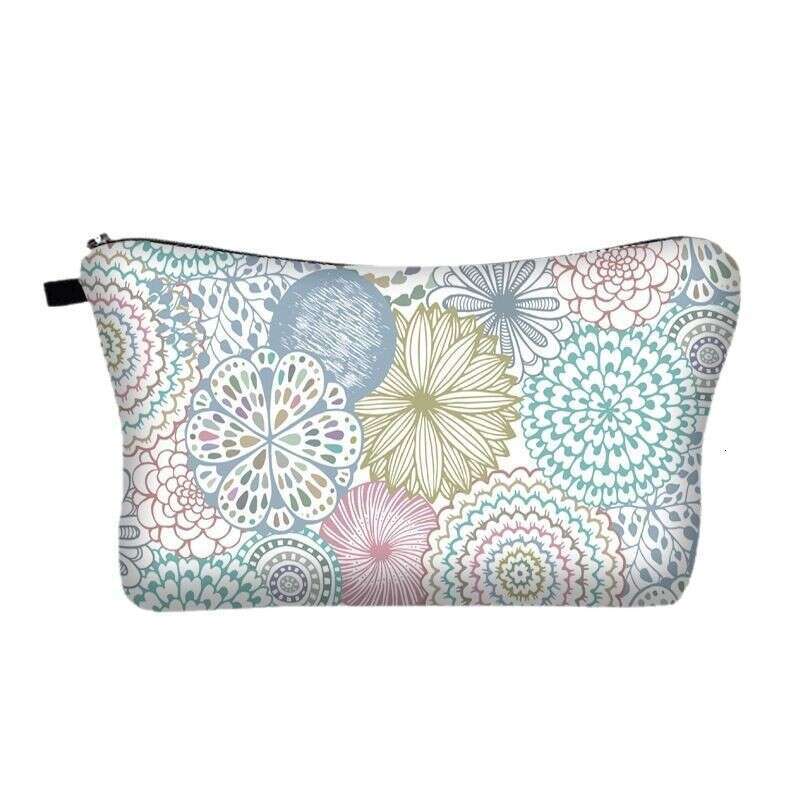 Classic Digital Print Makeup Mandala Pattern Clutch Women's Multifunctional Storage Bag