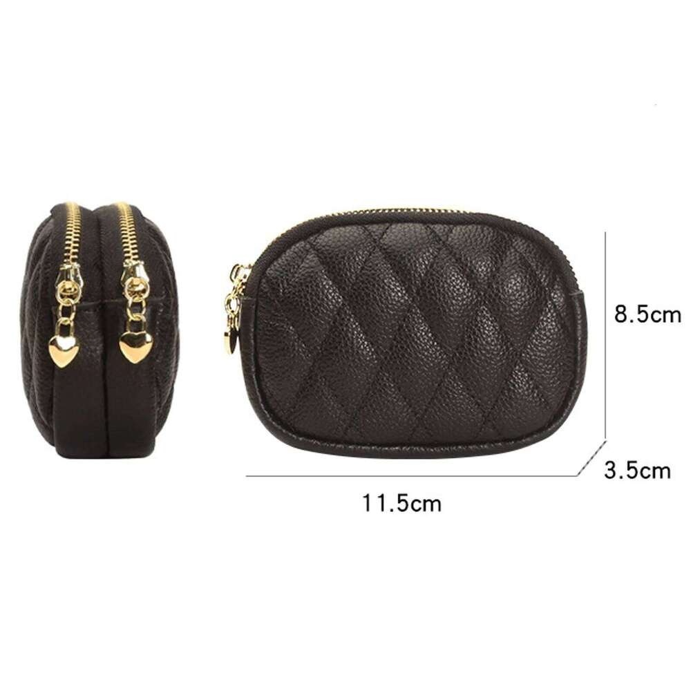 New Brand Coin Purse Key Ring Pendant Storage Bag Double Zipper Large Capacity Multi-card Slots Card Holder For Women Girls Z260130