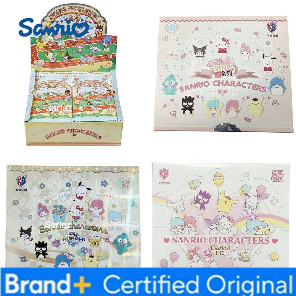 Sanrio Hot Genuine Rare Collection Hobby Card Book Cute Character Kuromi Melody Kitty Cinnamoroll Pompompurin Children Gift H260130