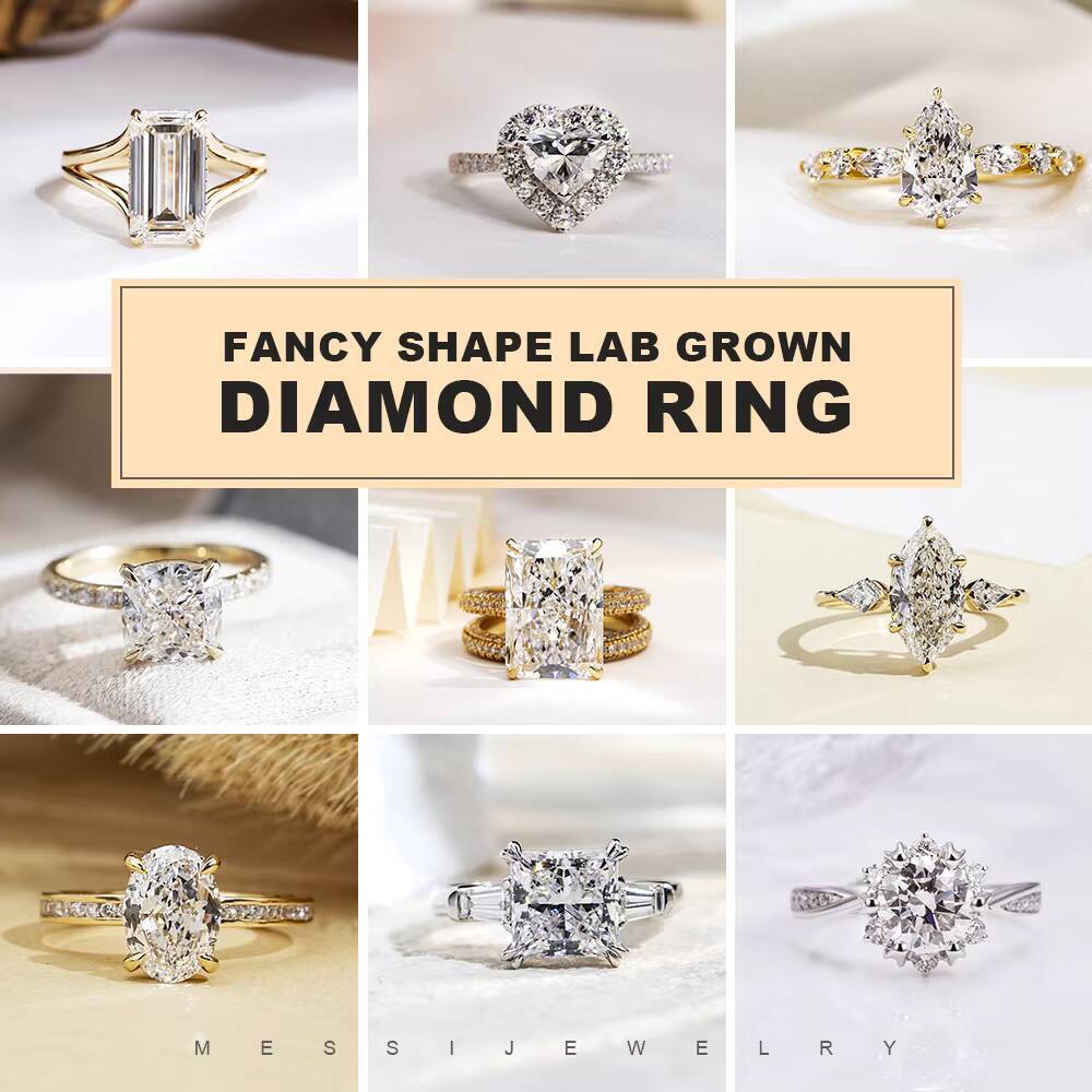 Jewelry in Stock MSR-1952 18K White Gold Solitaire Ring Emerald Cut 206CT D VS1 Lab Grown Diamond Engagement Ring