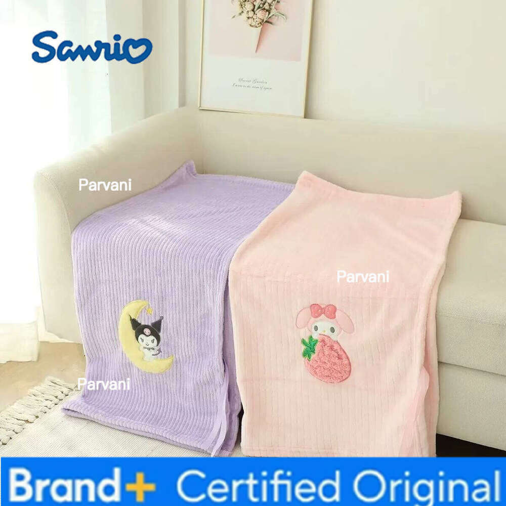 Sanrio My Melody Cinnamoroll Plush Rolled Cute Cartoon Anime Hangyodon Pochacco Nap Blanket Comfortable Gift For Girl H260130