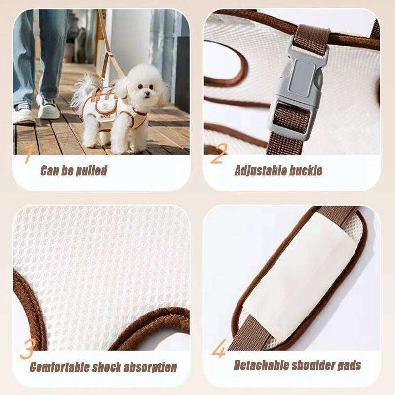 Pets Outdoor Carrying Bag Small Dogs And Medium-sized Cats with Harnesses Clip Adjustable Shoulder Handheld for Hiking Daily Use 26H0130