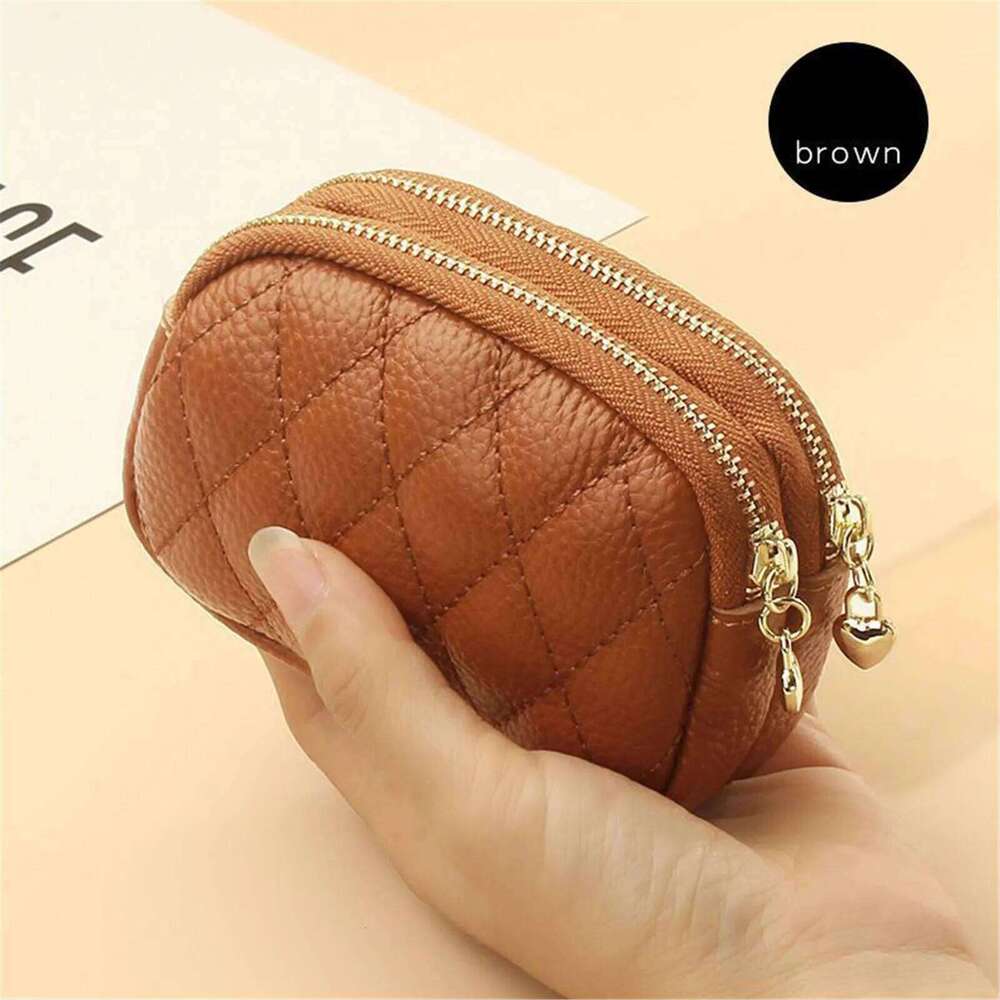 New Brand Coin Purse Key Ring Pendant Storage Bag Double Zipper Large Capacity Multi-card Slots Card Holder For Women Girls Z260130