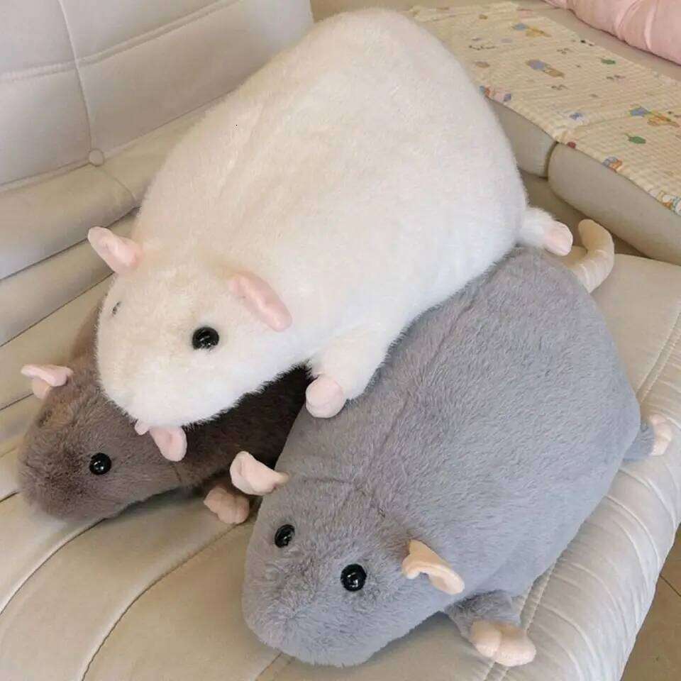 Cute 30/45/90cm Mouse Cartoon Oversized Flower Branch Rat Doll Plush Soft Animal Figure Kids Gift Birthday Y260128