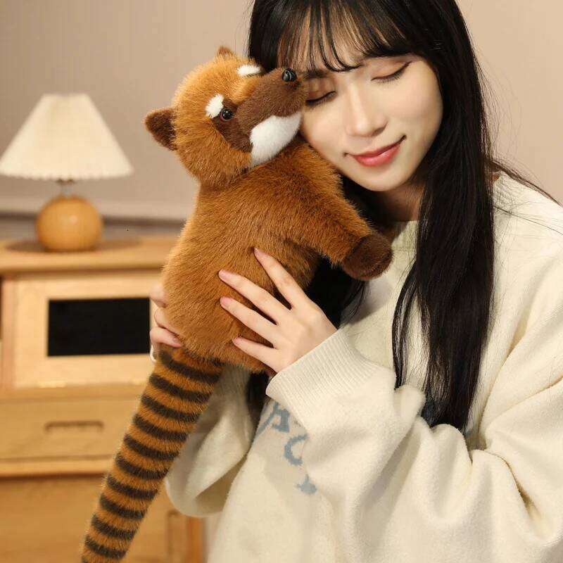 53cm South American Doll Simulated Long Tailed Raccoon Plush Toy Birthday and Christmas Gifts for Kids Y260128