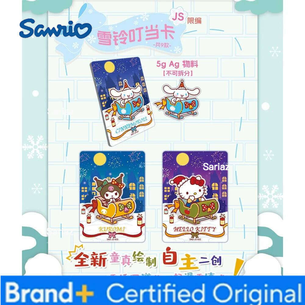 Sanrio KABAO Genuine Characters Collection Lovely Cartoon IP Star Festival Celebration Hollow Out Metal Cards Anime Gift H260130
