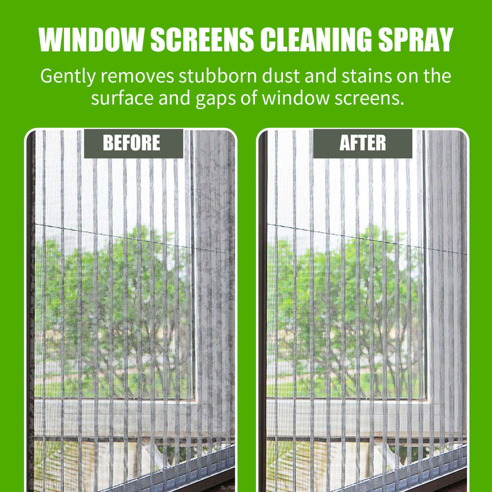Jue-Fish Window Screen Cleaning Powerful Removal Oil Stain Clean Bright Foam Spray S260130