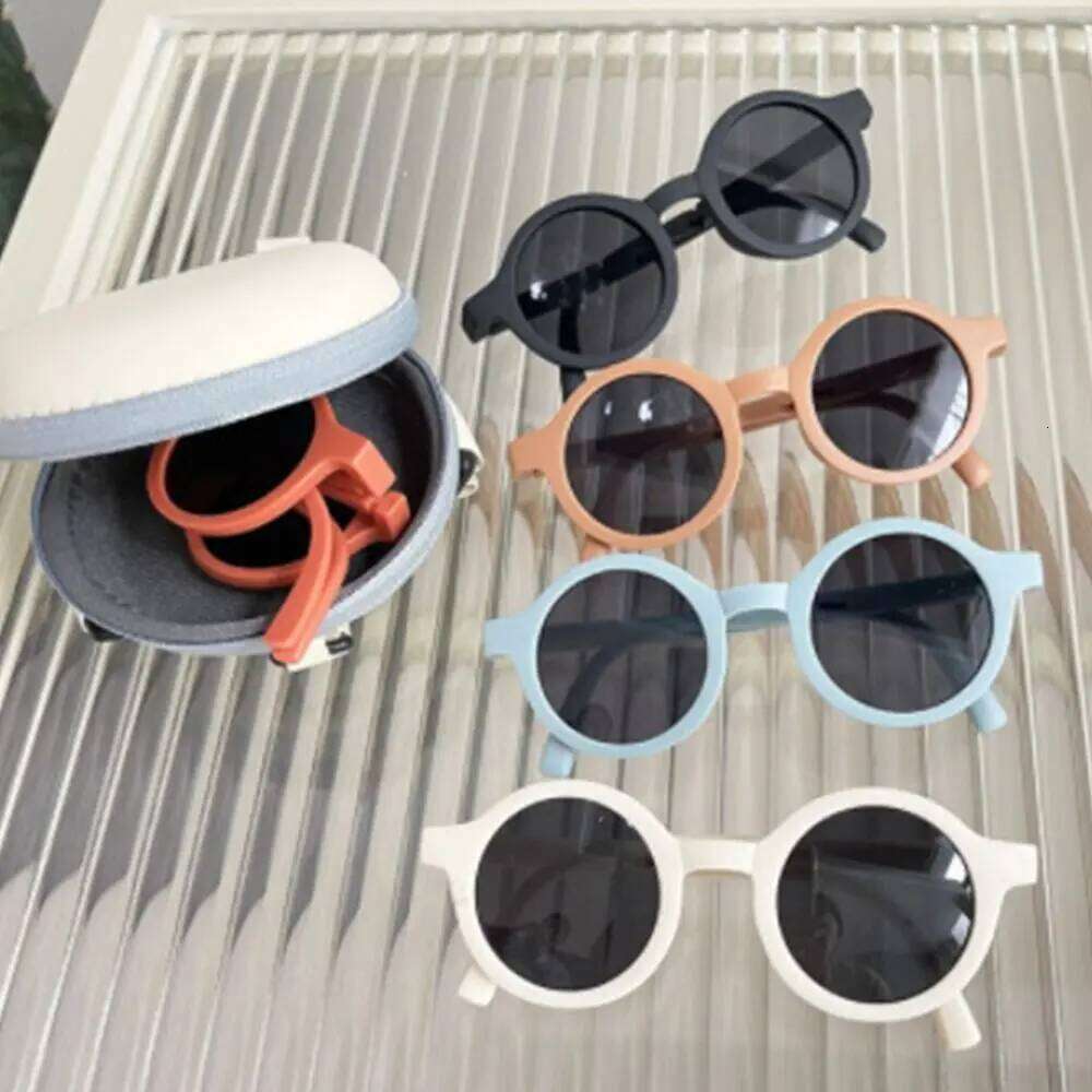 Candy Children's Sunglasses Foldable Design Macaron Colored Glasses Round Frame Sun Protection H260130