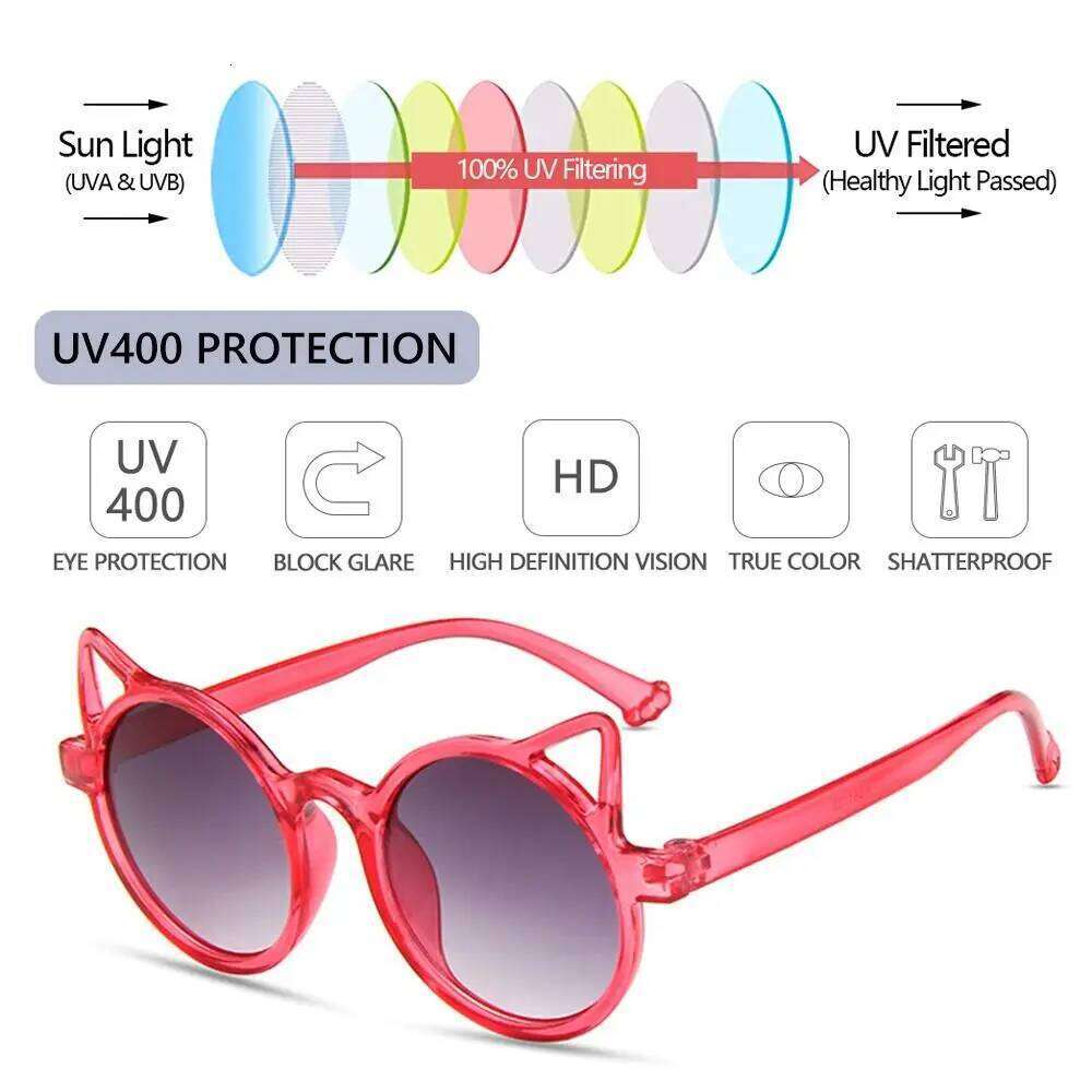 Circular Kids Sunglasses UV400 Protection Beach Travel Streetwear Metal Frame Sun Glasses Ocean Lenses Eyewear H260130