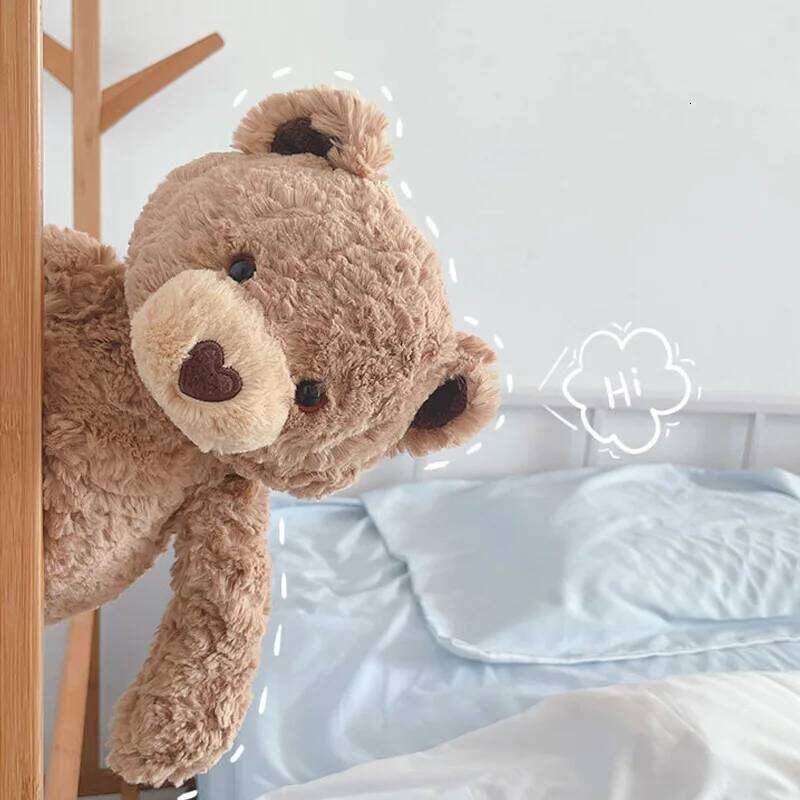 Cute Curly love Plush Toy Hug Bear Dolls Children Birthday Gift Pillow Teddy bear Home Living Room Bedroom Decoration Y260128