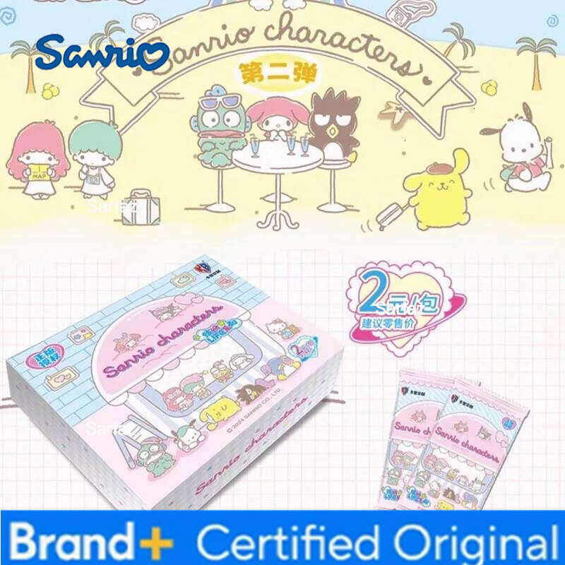 Sanrio Original Hello Kitty Kuromi My Melody Cartoon Exquisite Shining Card Collectible Cards Toy H2601301