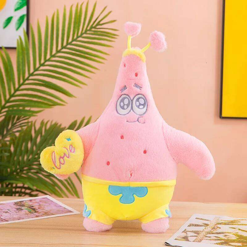 35-45cm Potdemiel Spongebob Patrick Star Pink Kawaii Cartoon Cosplay Stuffed Plush Toys Doll Birthday Gift For Kids Girls Boys Y260128