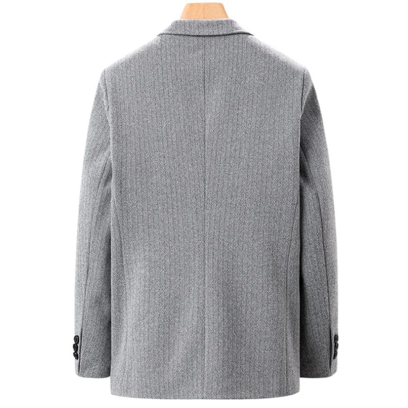 Classic Mens Office Dress Jackets Quality Casual Business Lapel Windbreak Coats Top Autumn Winter Blended Wool Jacket Streetwear 260122