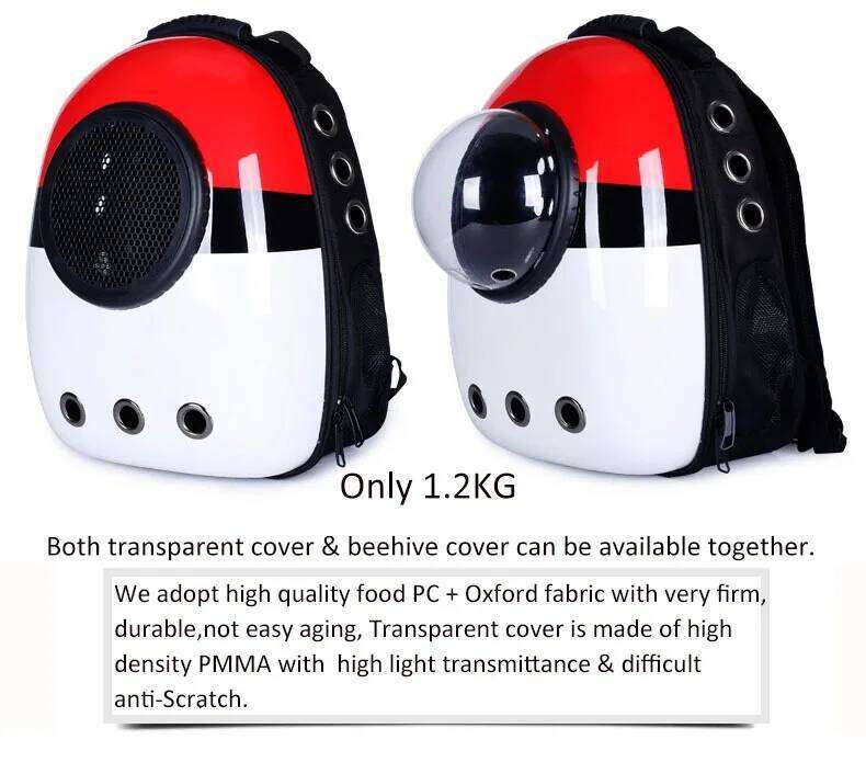 Outdoor Astronaut Bubble Pet Backpack, Portable Window Travel Bag, Breathable Space Capsule Carrier for Cat and Dog 26H0130