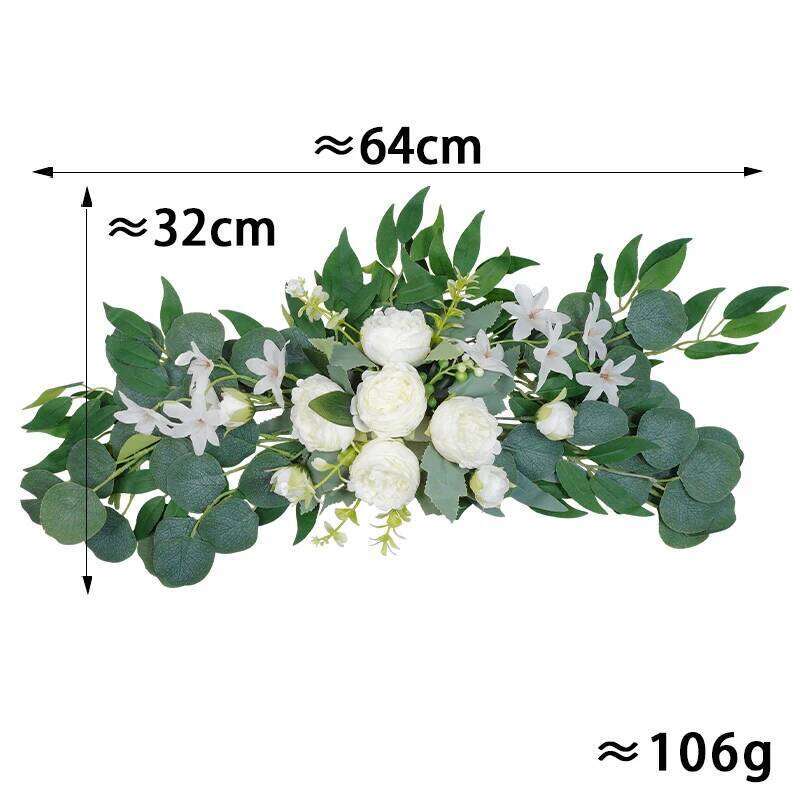 1PC Artificial Arch Flowers Boho Red Rose Eucalyptus Garland Drapes Home Decoration Wedding Decorations Welcome Sign Y260130