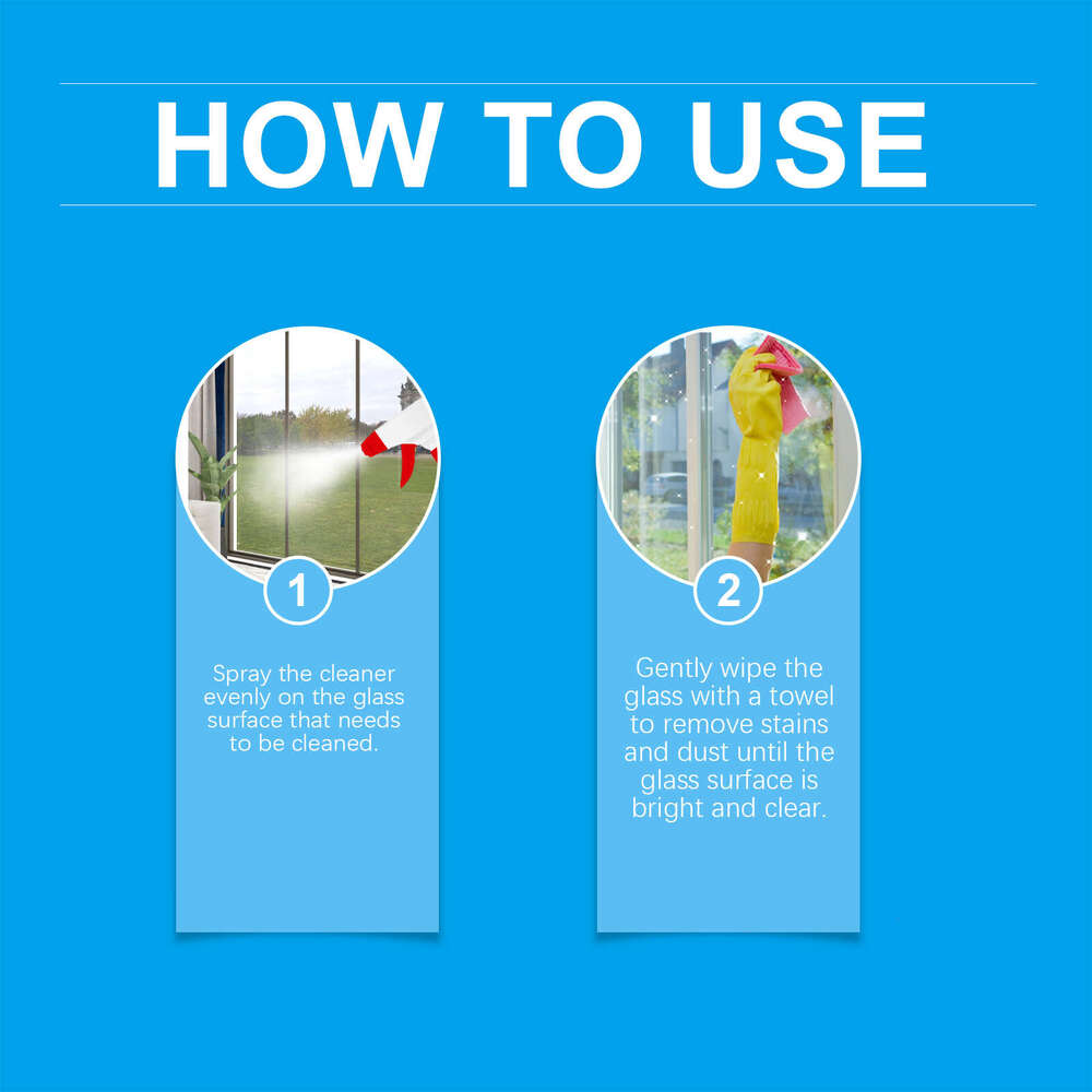 Jakehoe Foam Cleaner Household Stain Remover for Windows, Mirrors, Glass Doors, Grease, and Fingerprints S260130