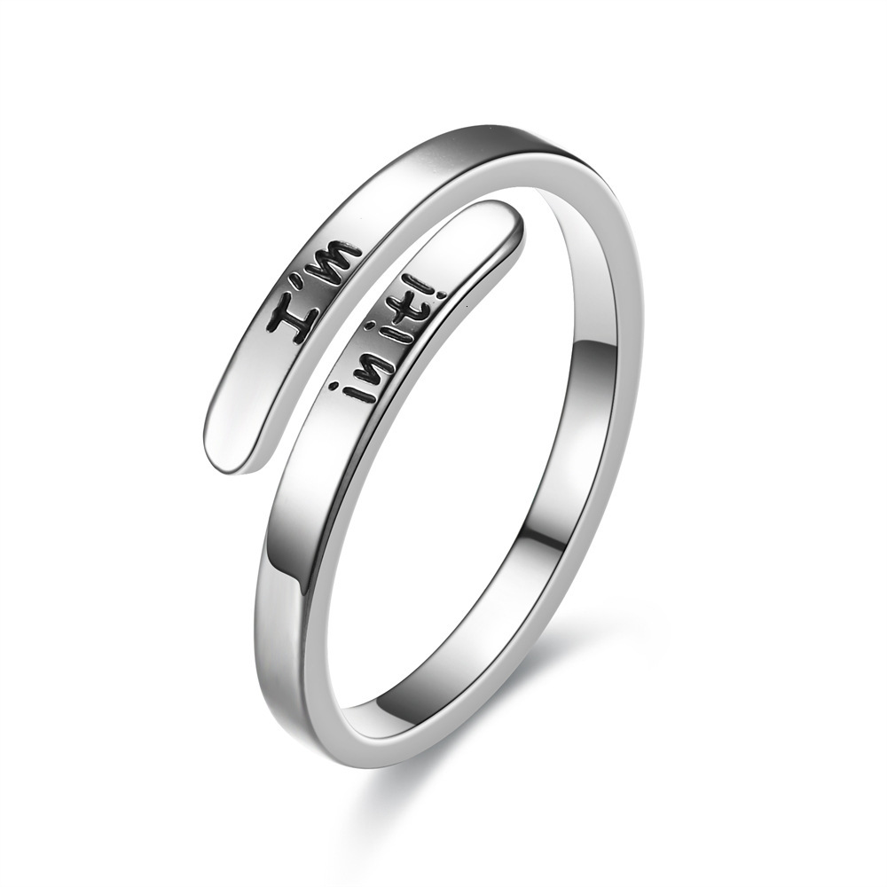 Fashion New Hydraulic Opening I Am in It Inspirational Couple Rings Source Manufacturer