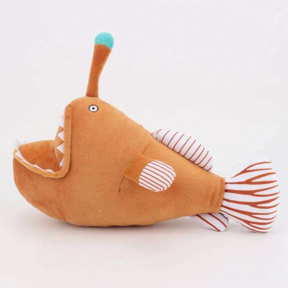 25cm/9.84in Melanocetus johnsonii Devil Lantern Fish Plush Toys Game Peripheral Dolls for Kids Birthday Xmas Gifts Home Dec Y260128