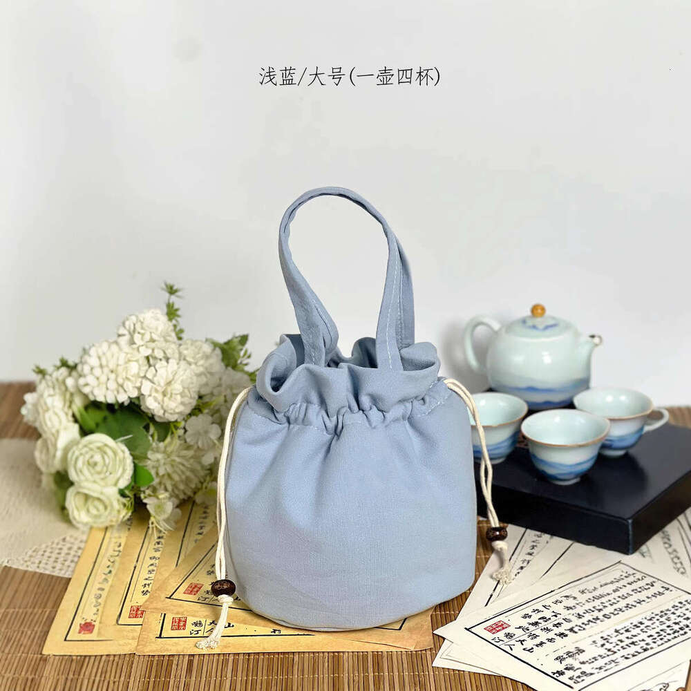 Portable Set Cotton Linen Thickened Drawstring Canister Teapot Master Storage Jianzhan Tea Cup Small Cloth Bag MASA