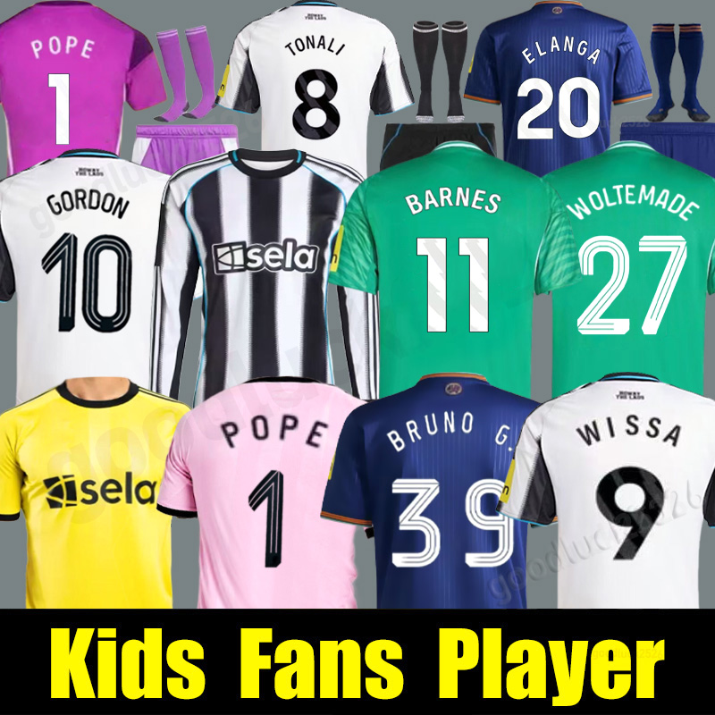 newcastle untied 25 26 BARNES Soccer Jerseys Bruno G Elanga Gordon Joelinton Tonali Livramento Willock Krafth newcastle jersey football kits nufc 2026 long sleeves