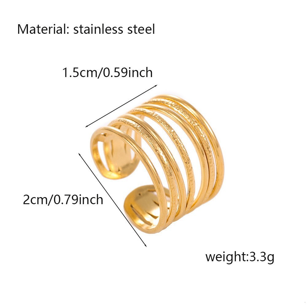 Open Ring for Women, Unique Ins Style Line Cross Couple Ring, Exclusive