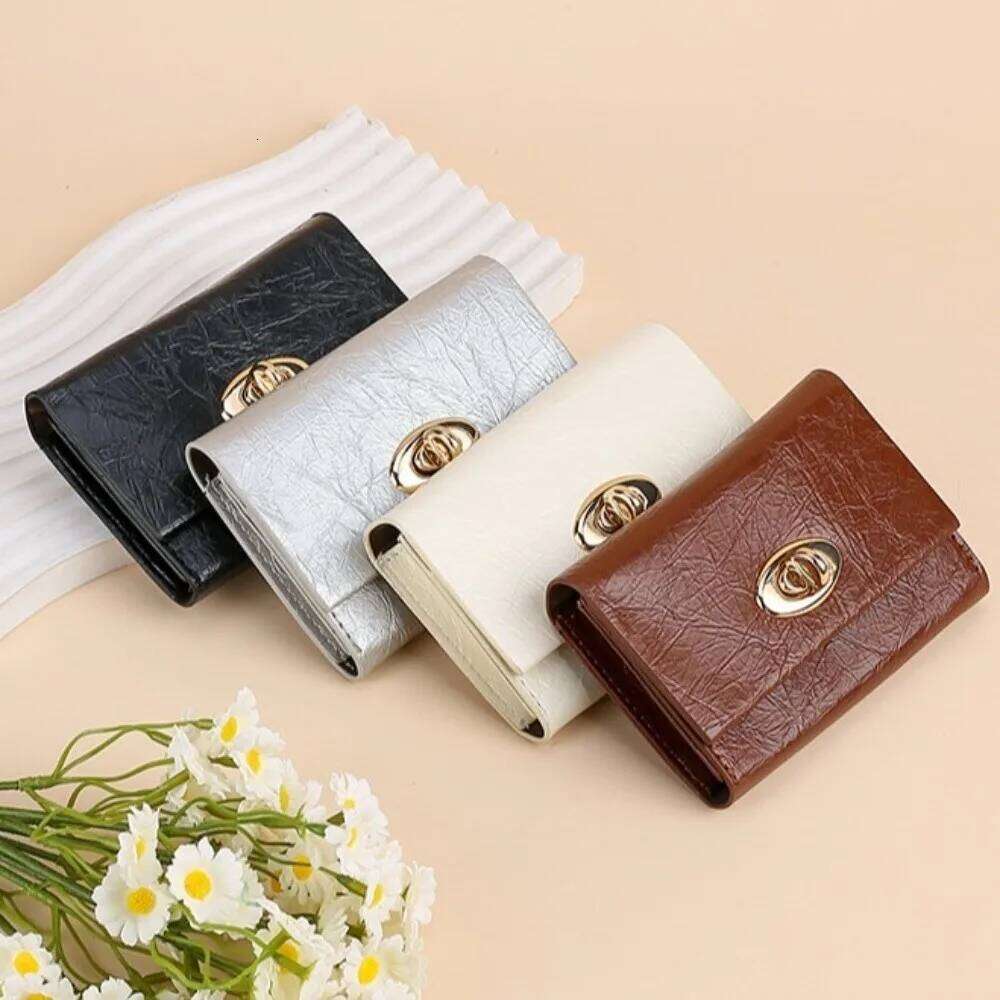 Fashion Short Women Wallet Waterproof Solid Color Coin Purse PU Leather Multi Layer Credit Card Holder Gifts Z260130