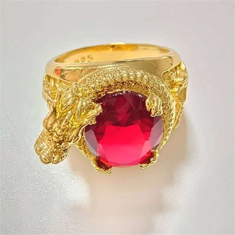 Hot-selling jewelry: 3D engraved powerful dragon ring, European and American style ring XJ260130