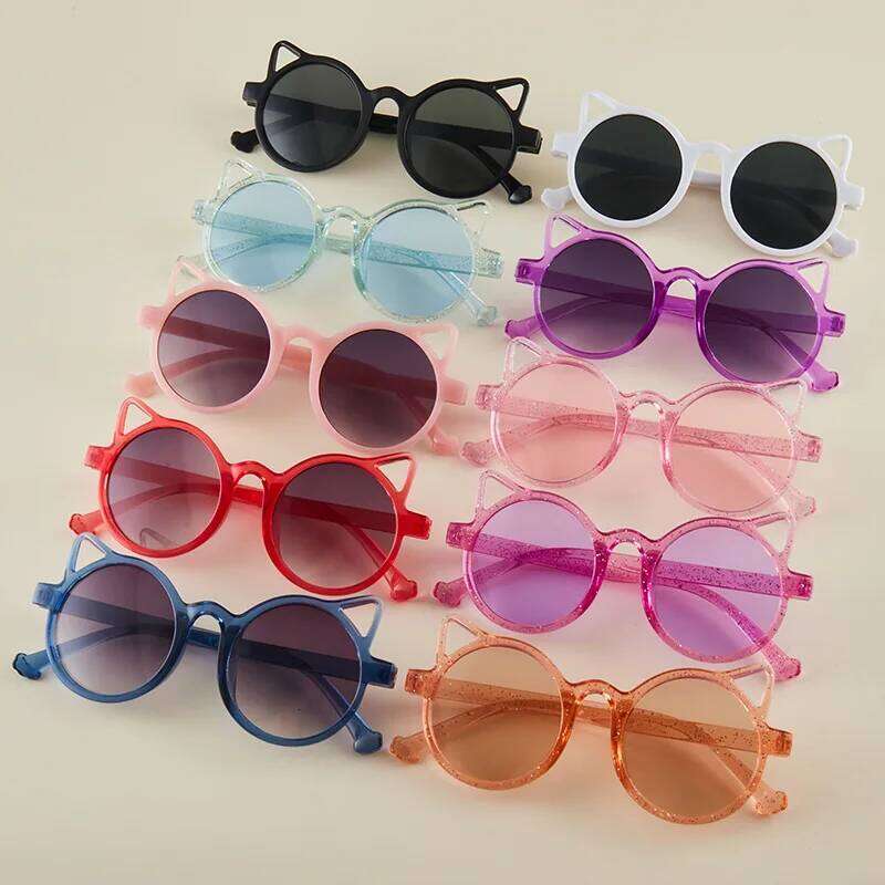 Girls Boys Cute Animal Cartoon Ears Outdoor Sun Children Lovely Vintage Sunglasses Protection Classic Kids H260130