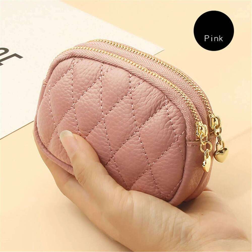 New Brand Coin Purse Key Ring Pendant Storage Bag Double Zipper Large Capacity Multi-card Slots Card Holder For Women Girls Z260130