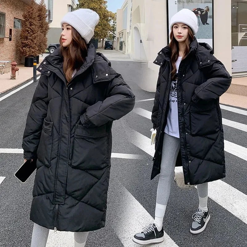 2026 Winter Jacket Parkas Women White Duck Down Hoodies Puffer Jackets Long Coats Warm Female Casual Windproof Outerwear 260126
