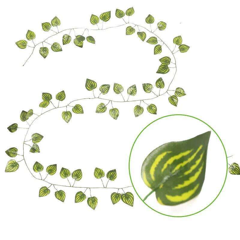 230cm 72 Leaves Artificial Hanging Plants Liana Silk Fake Ivy Leave for Wall Green Garland Decoration Home Decor Party Vine W260130