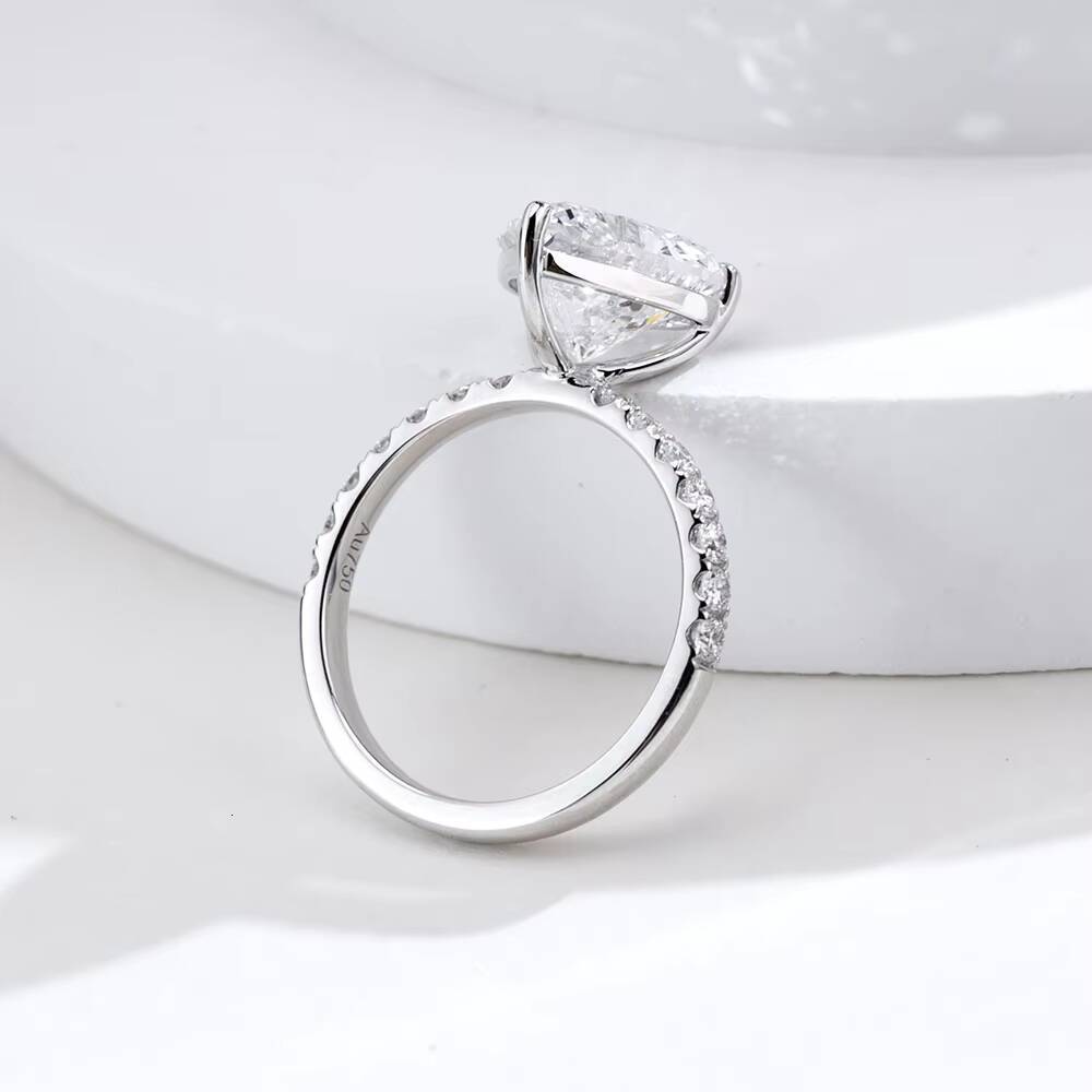 Jewelry in Stock MSR-1944 18K White Gold Engagement Solitaire Ring Heart Cut 307CT D VVS2 Lab Grown Diamond Ring
