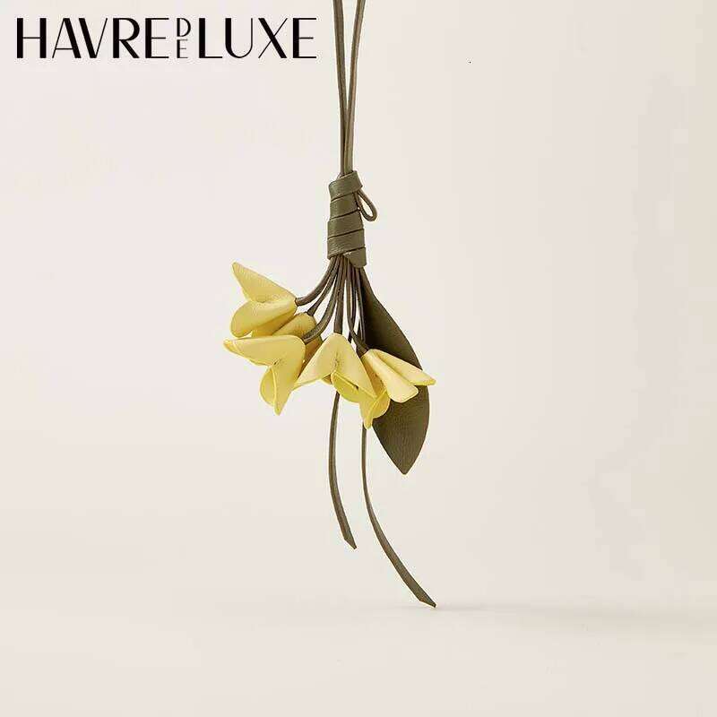 Cowhide Flower Charm Leather Design Osmanthus Decoration Handmade Diy Bag Accessory Gift. Z260130