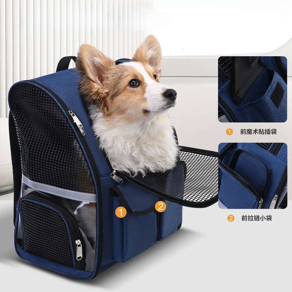 New Dog Portable Shoulder Outdoor Breathable Cat Large Capacity Backpack Pet Carrier Bag 26H0130