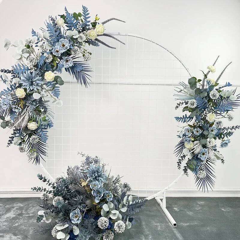 Wedding Props Artificial Crescent Row Arrangement Table Flower Ball Finished T stage Road Lead Decor FloralWedding Arch Y260130
