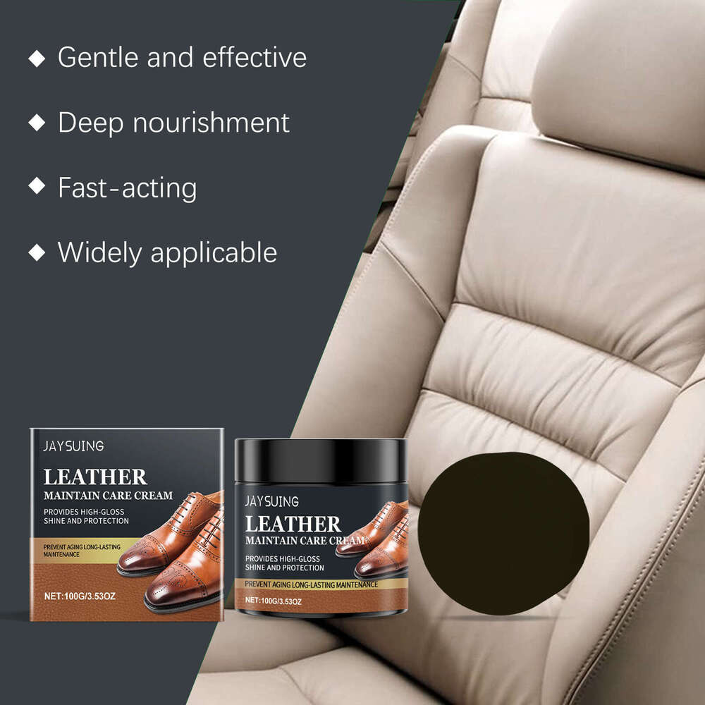 Jaysuing Brightening Cleaning Oil Removal Bag Leather Glossy Nourishing Care Cream S260130