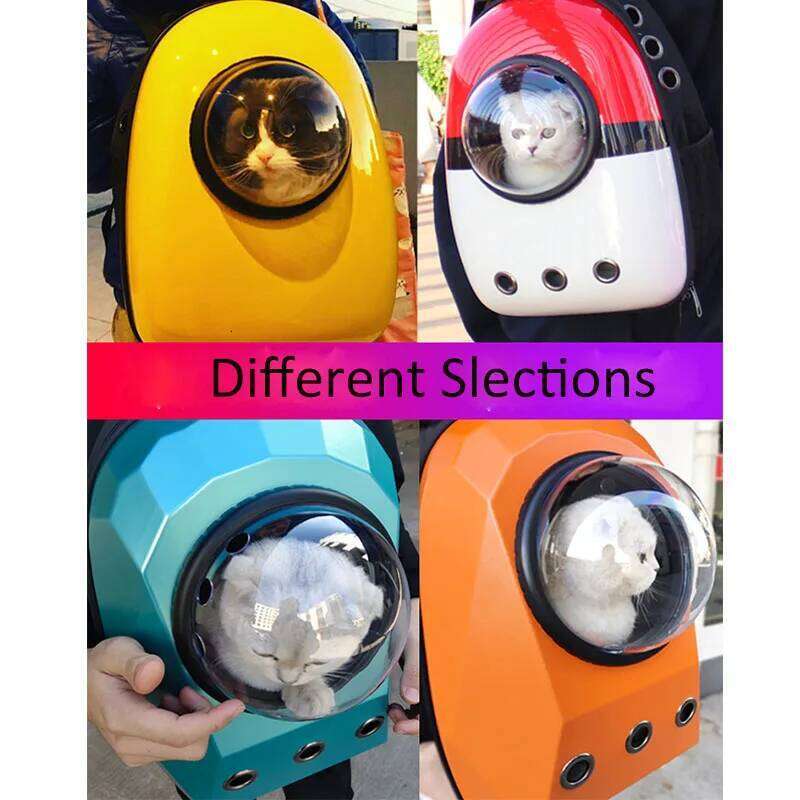 Outdoor Astronaut Bubble Pet Backpack, Portable Window Travel Bag, Breathable Space Capsule Carrier for Cat and Dog 26H0130