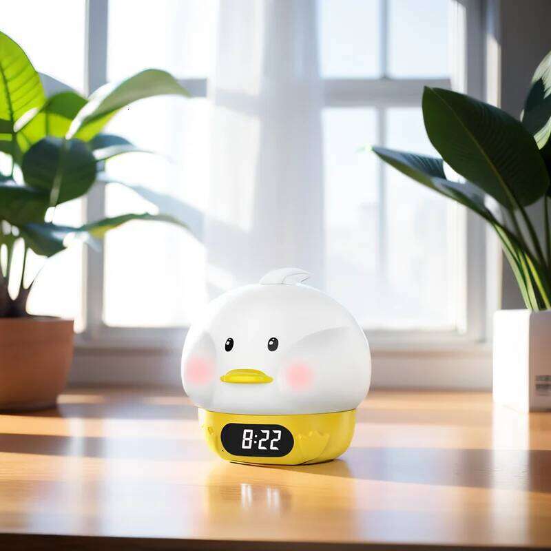 Digital Children Wake Up Night Light Rechargeable Alarm Clock Lamp for Bedroom Room Decor W260130