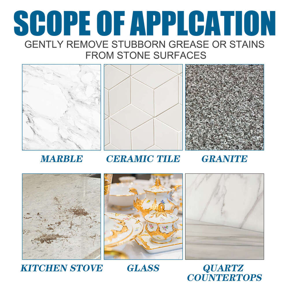 Jakehoe Stone Kitchen Countertop Marble Tile Cleaning Oil Stain Removal Polishing Powder S260130