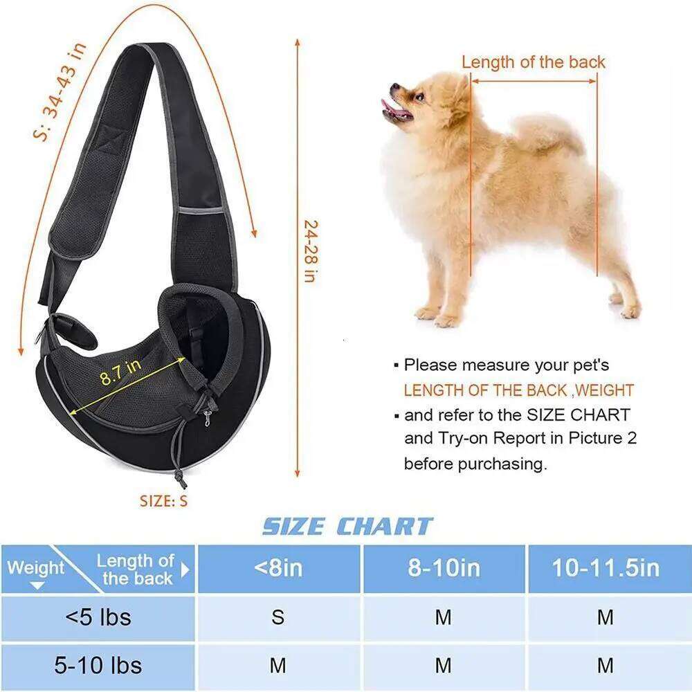 Travel Pets Products Crossbody Sling Strap Shoulder Dog Cat Carrier Pet Carrying Bag 26H0130