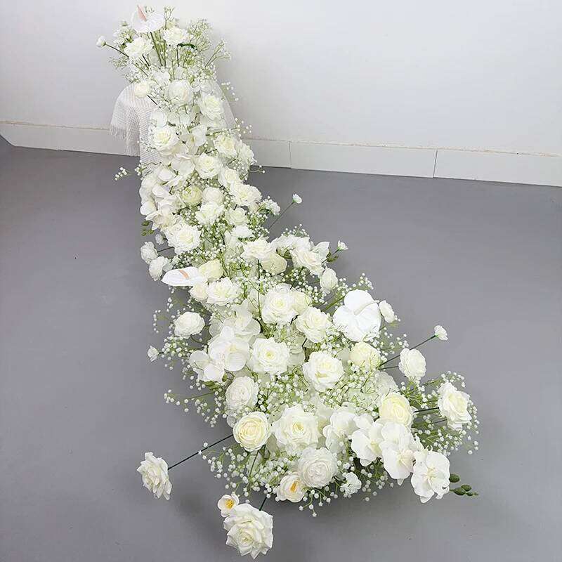 Uflower Monet Garden Waterfall Floral Garland Wedding Table Decoration Backdrop Party Flower Row Ceremony Event Decor W260130