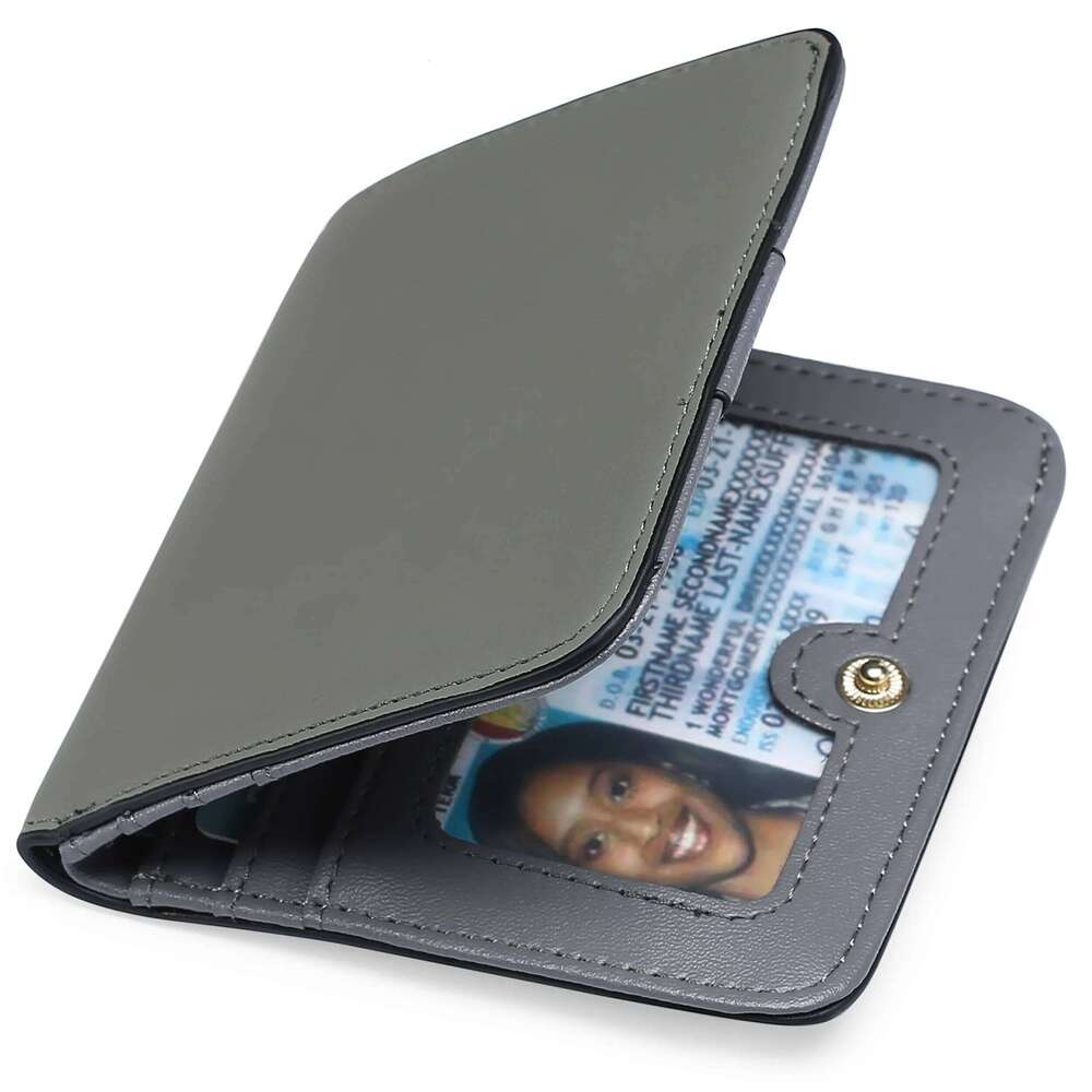 Small Wallet for Women, Slim Bifold Credit Card Holder, Compact RFID Blocking Cash Wallet, Billfolds Thin Leather Zipper Pocket, Z260130